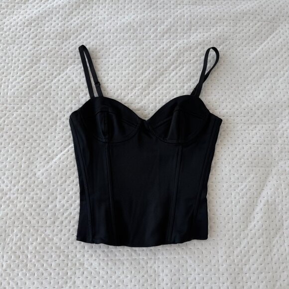 ARITIZA TEN DAZZLE SATIN BUSTER CORSET TOP BLACK XXS - Picture 2 of 4